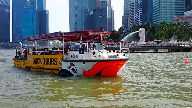 Vòng quanh Singapore bằng xe Ducky Wacky