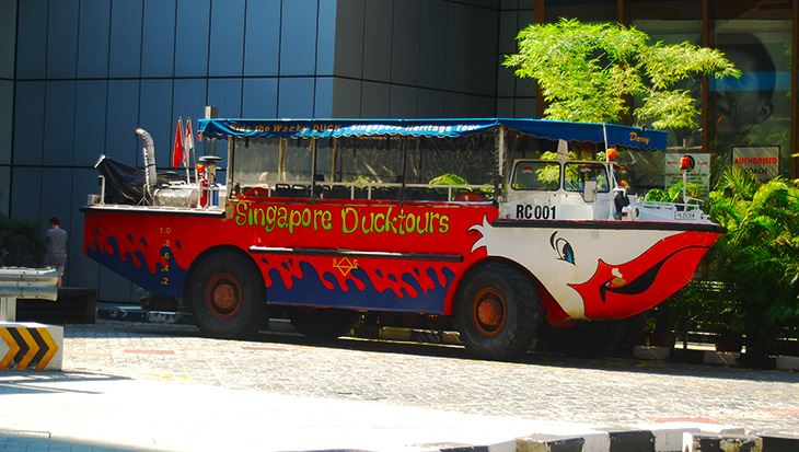 Vòng quanh Singapore bằng xe Ducky Wacky