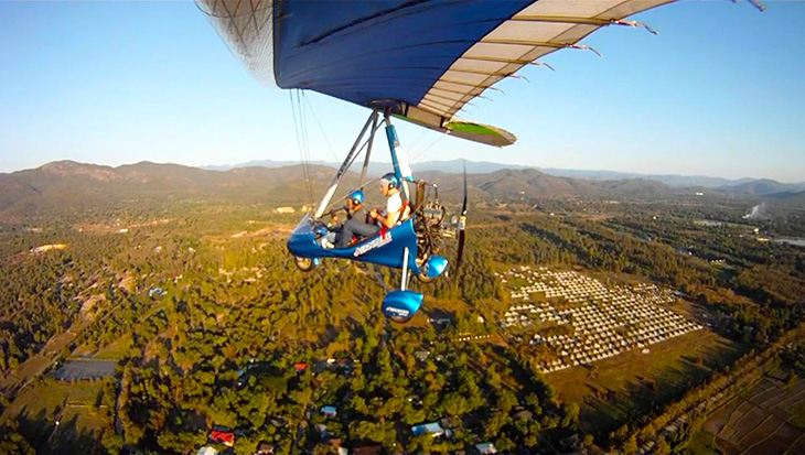 Du ngoạn Chiang Mai bằng máy bay Microlight
