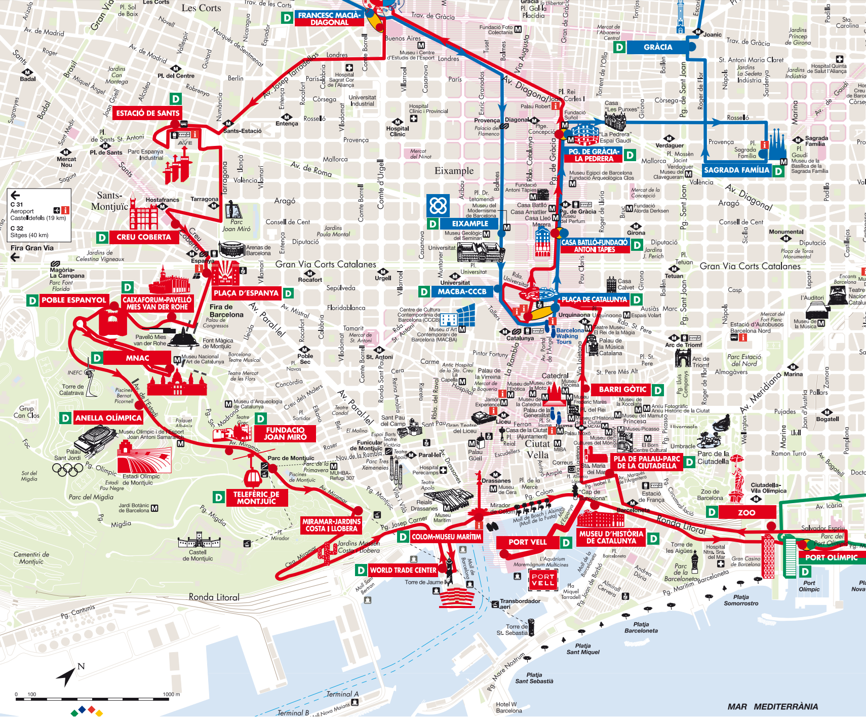 Barcelona Hop-on & Hop-off Bus