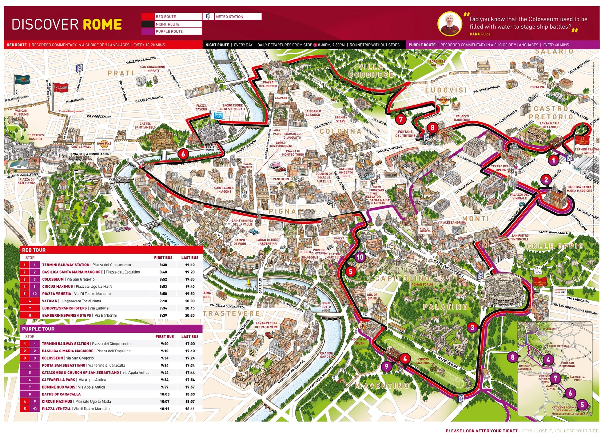 Rome Hop-on & Hop-off Bus
