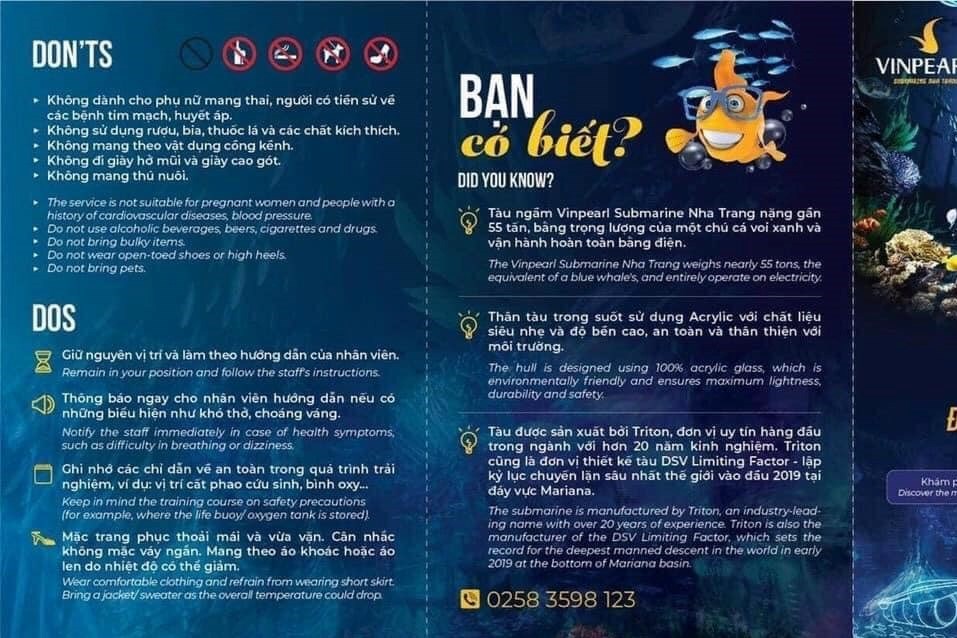 [VINPEARL SUBMARINE] Vé Tàu Ngầm Bằng Kính