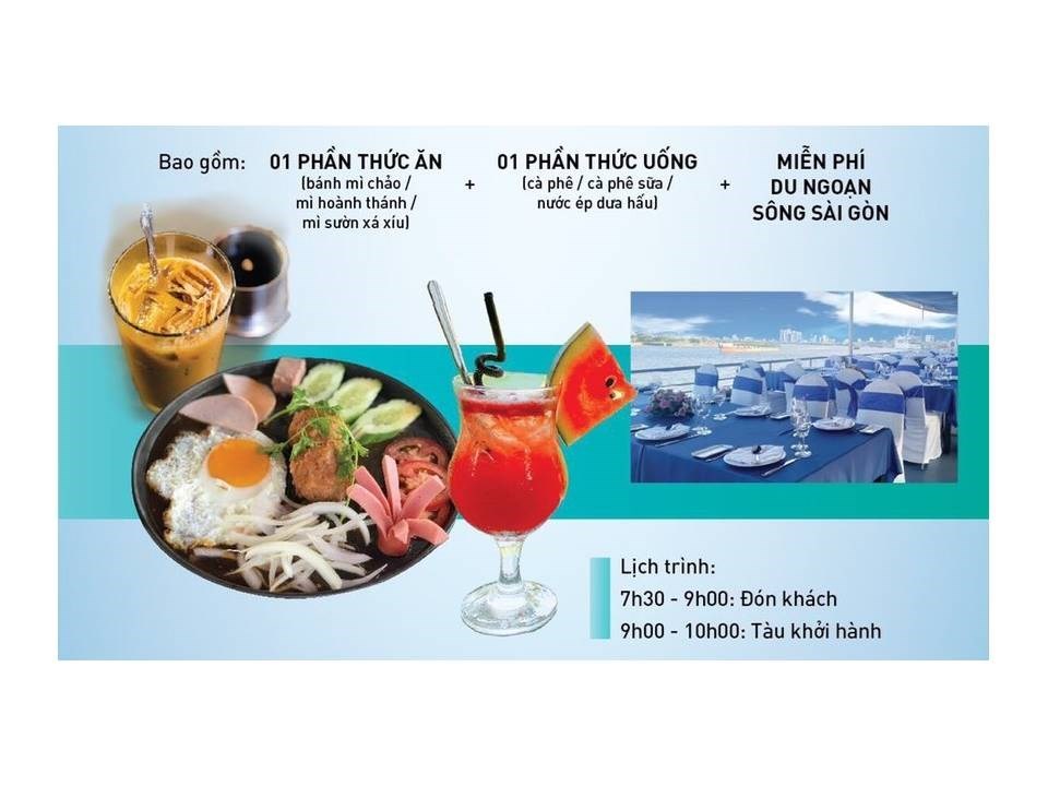 Cà Phê, Ăn Sáng dạo mát trên sông Sài Gòn