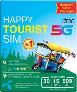SIM 5G Thái Lan - nhận tại sân bay
