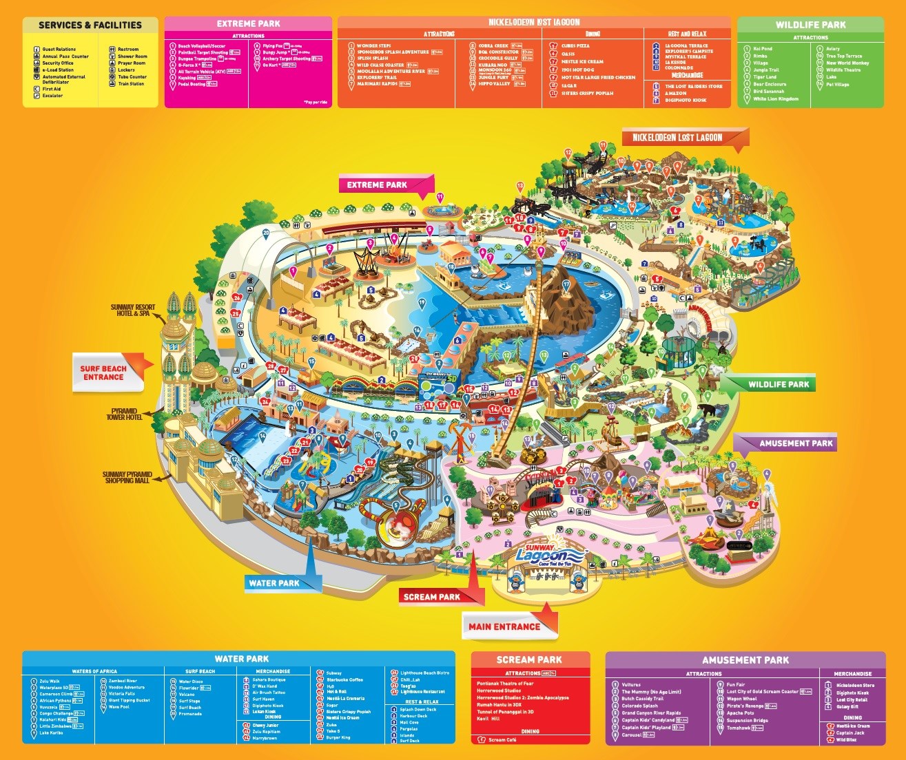 COMBO: Vé vào cửa Sunway Lagoon + Thẻ Quack Xpress Pass