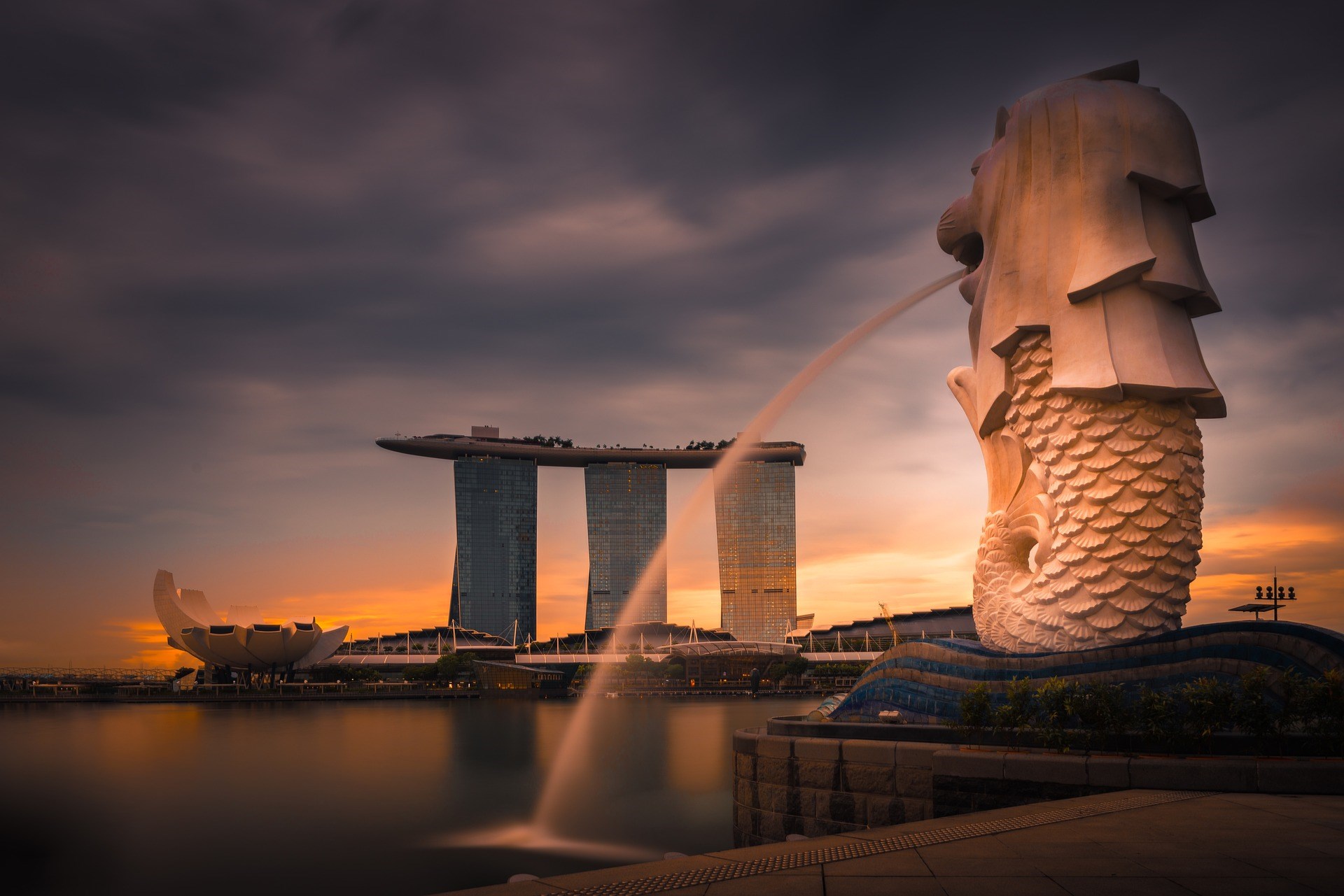 Tour tham quan công viêm Merlion, Vườn lan quốc gia và khu tiểu Ấn