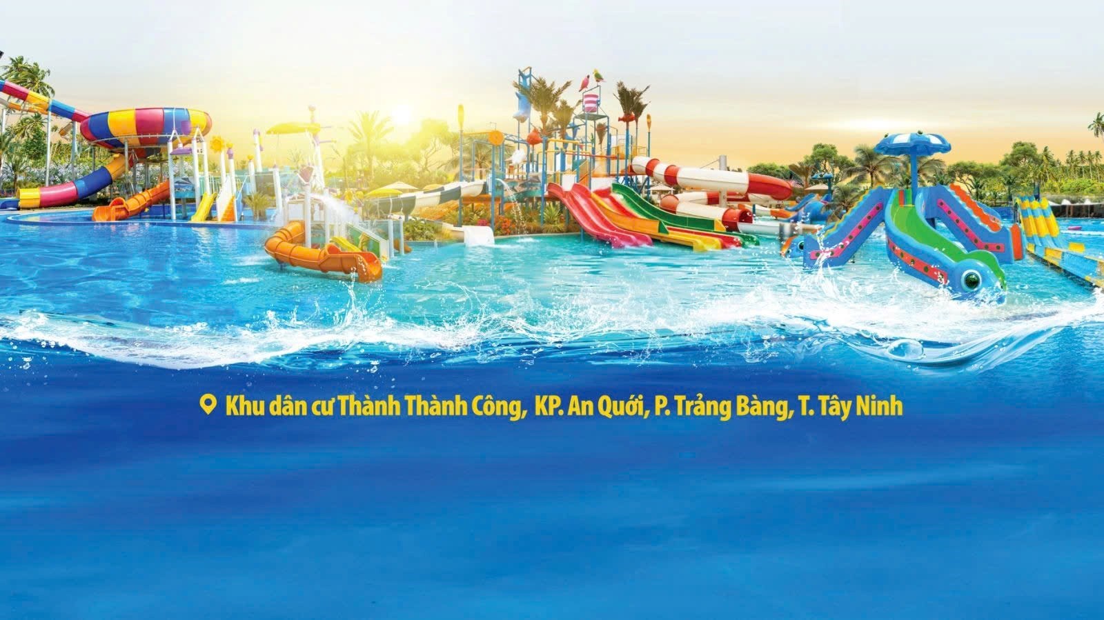 Toàn cảnh công viên nước TTC Trảng Bàng Aqua Park Tây Ninh